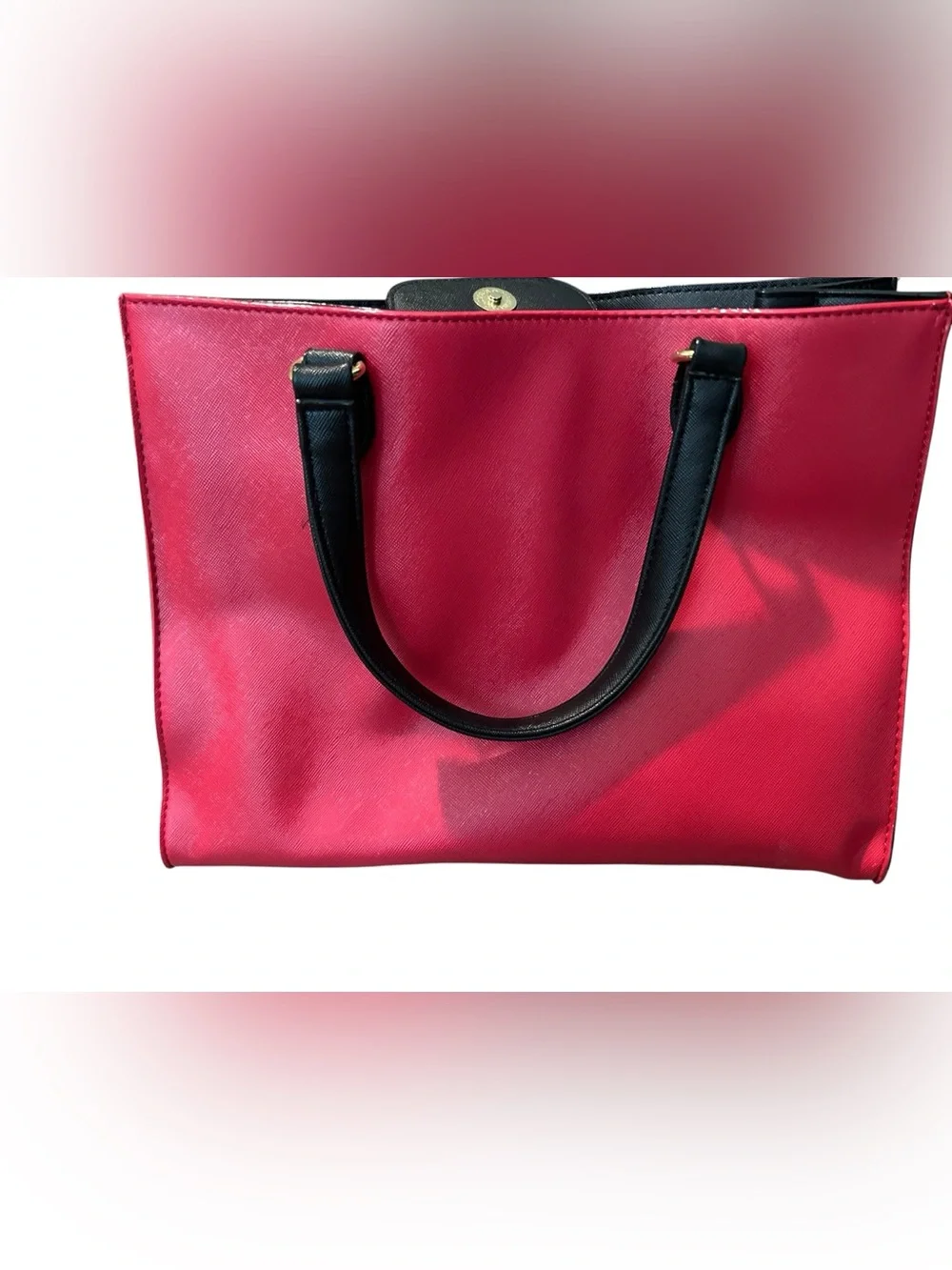 Betsey Johnson Red and Black Striped Tote Bag